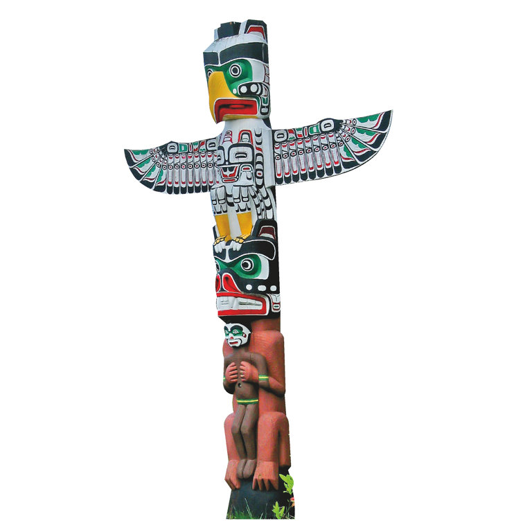 Wet Paint Printing Thunderbird House Totem Pole Cardboard Cutout Standup | Wayfair